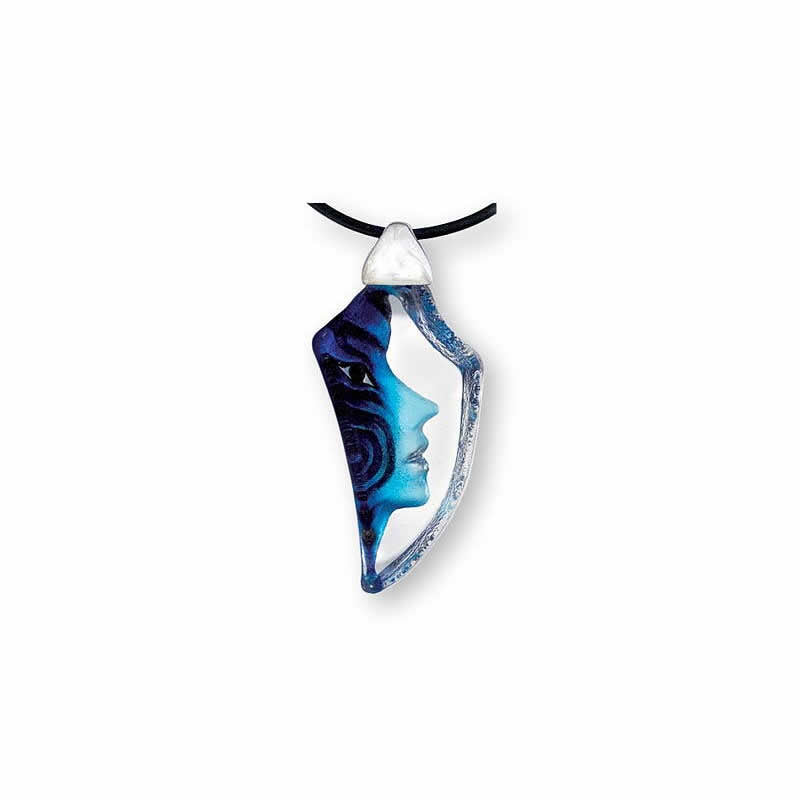 Amazona Crystal Necklace, Blue by Mats Jonasson