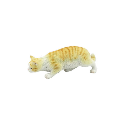 American Shorthair Tabby Cat Figurine- Cream &amp; Orange