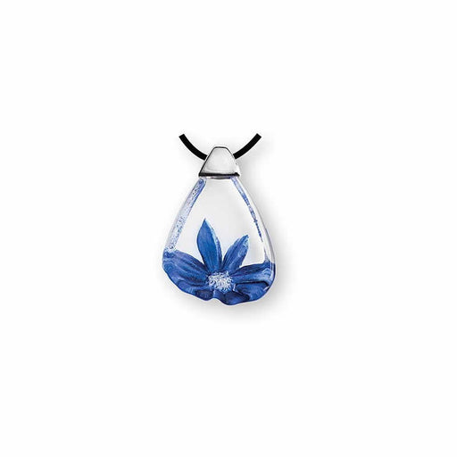 Anemone Crystal Necklace, Blue/Large by Mats Jonasson