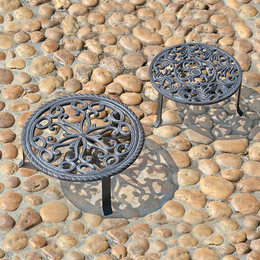 Antiqued Plant Stands- Set of 2 by San Pacific International/SPI Home