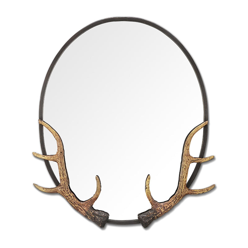 Antler Oval Wall Mirror by SPI Home