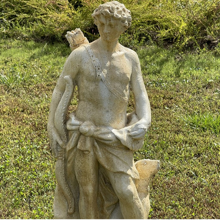 Apollo of the Hunt with Dog Garden Statue