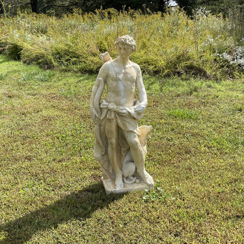 Apollo of the Hunt with Dog Garden Statue