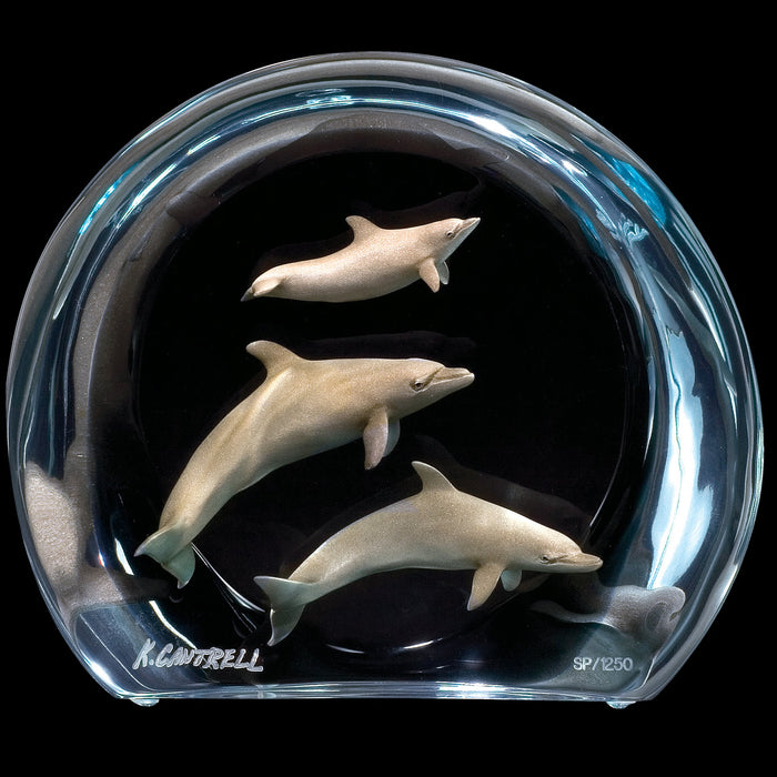 Aquatic Ballet Dolphin Sculpture by Kitty Cantrell