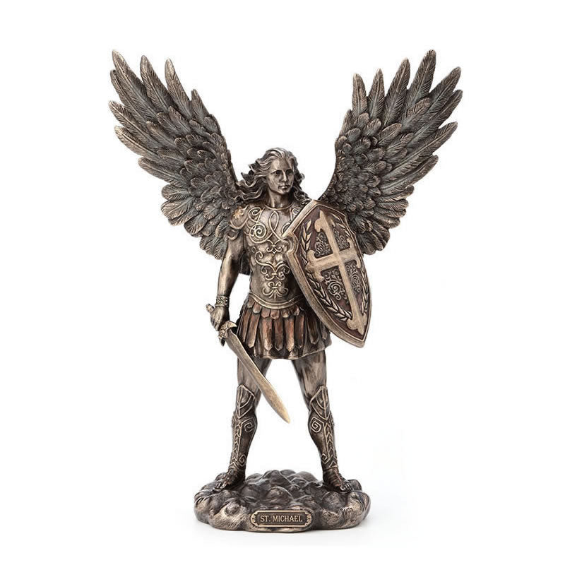 Archangel Saint Michael With Sword And Shield Statue — AllSculptures