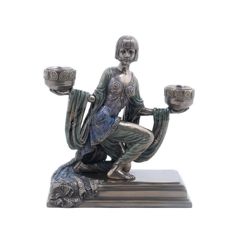 Art Deco Lady Candle Holder