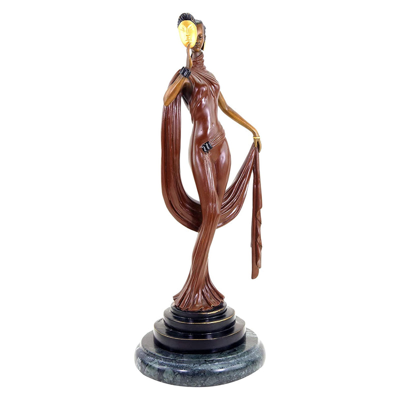 Masquerade- Art Deco Bronze Sculpture