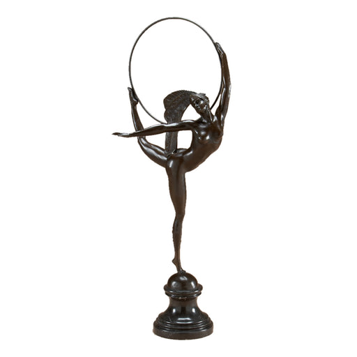 Bronze Art Deco Ring Dancer Sculpture