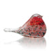 Art Glass Bird Figurine- Red and White Spotted by San Pacific International/SPI Home