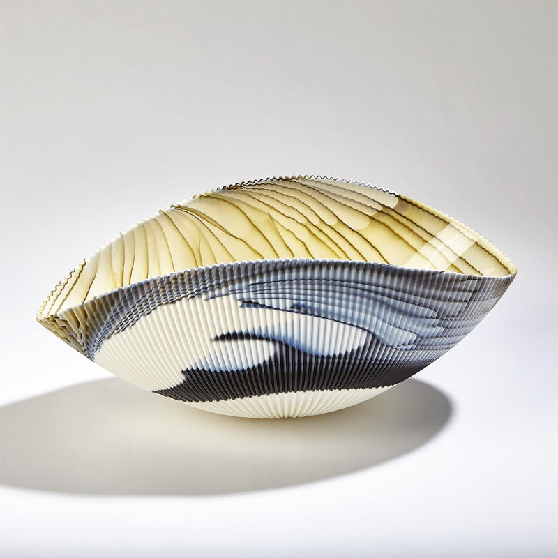 Art Glass Bowls Amber Blue 3