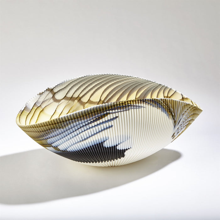 Art Glass Bowls Amber Blue 4