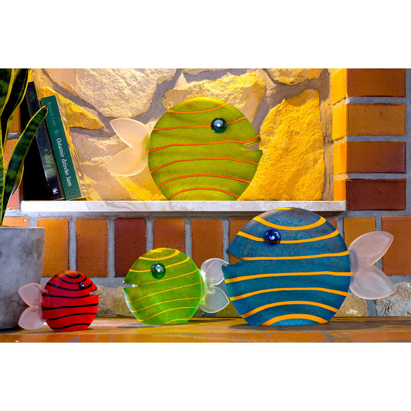 Art Glass Fish Sculptures By Borowski
