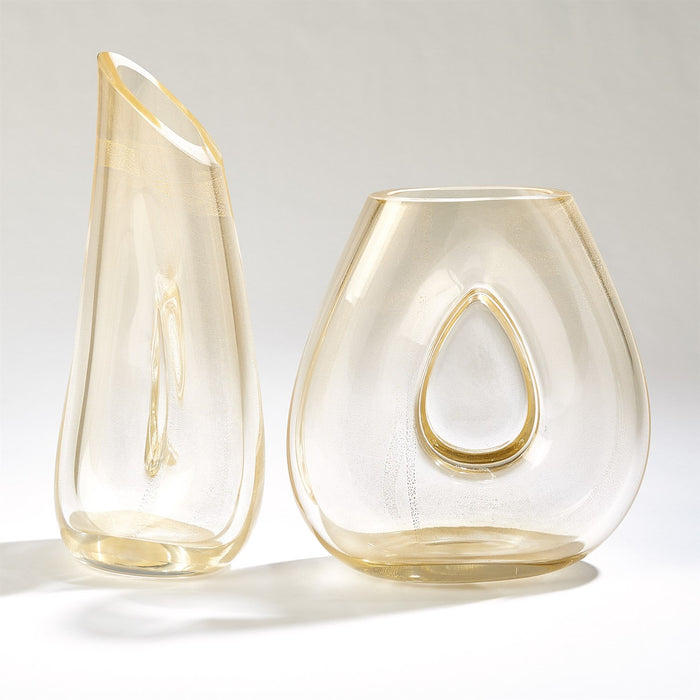 Art Glass Golden Vase 2