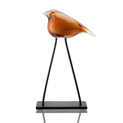 Art Glass Long Legged Bird Statue by San Pacific International/SPI Home