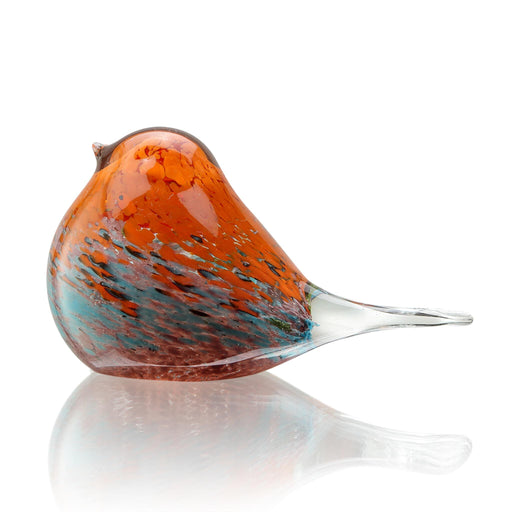 Art Glass Orange Bird Figurine by San Pacific International/SPI Home