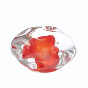 Art Glass Paperweight Modern Sculpture Red 2