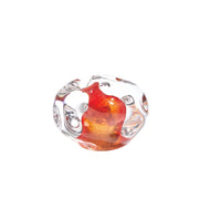Art Glass Paperweight Modern Sculpture Red 3