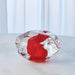 Art Glass Paperweight Modern Sculpture Red 6