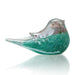 Art Glass Silver and Blue Bird Figurine by San Pacific International/SPI Home