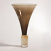 Art Glass Trumpet Vase Grey