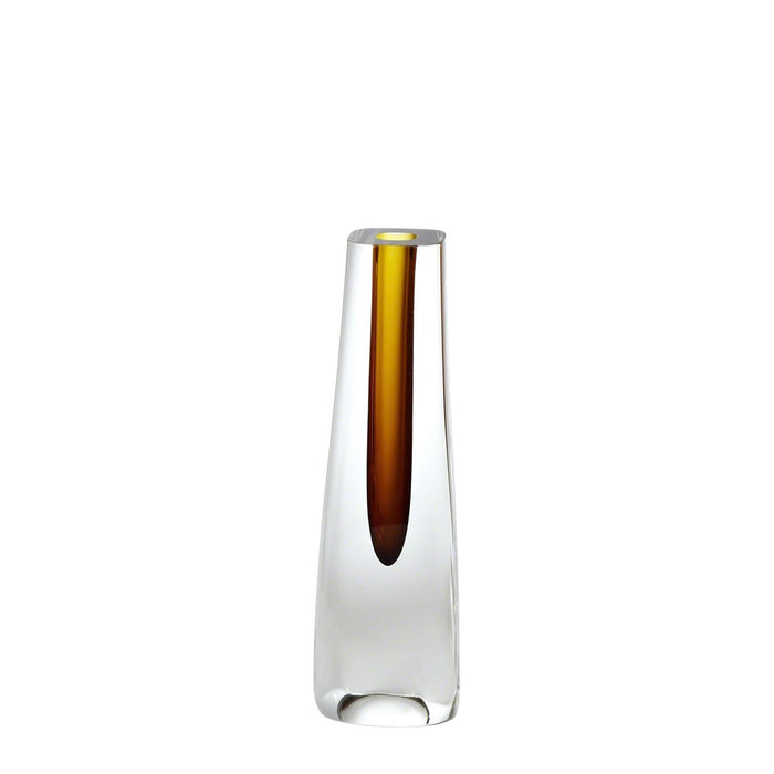Art Glass Vase Modern Amber Color 3