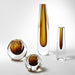 Art Glass Vase Modern Amber Color