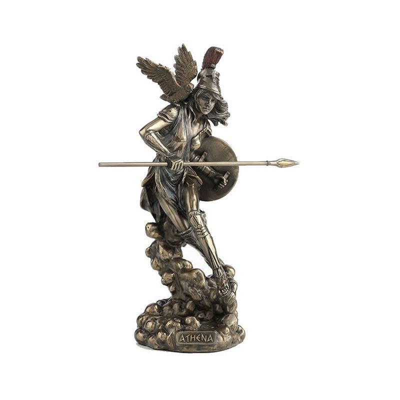 Athena Wielding Spear And Aegis Stepping On Cloud