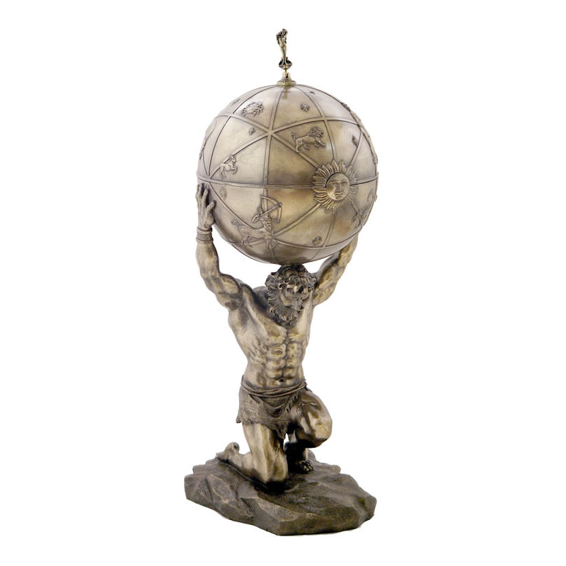 Atlas Holding Globe- Tall Box/Sculpture — AllSculptures