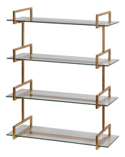 Auley Gold Iron Wall Shelf