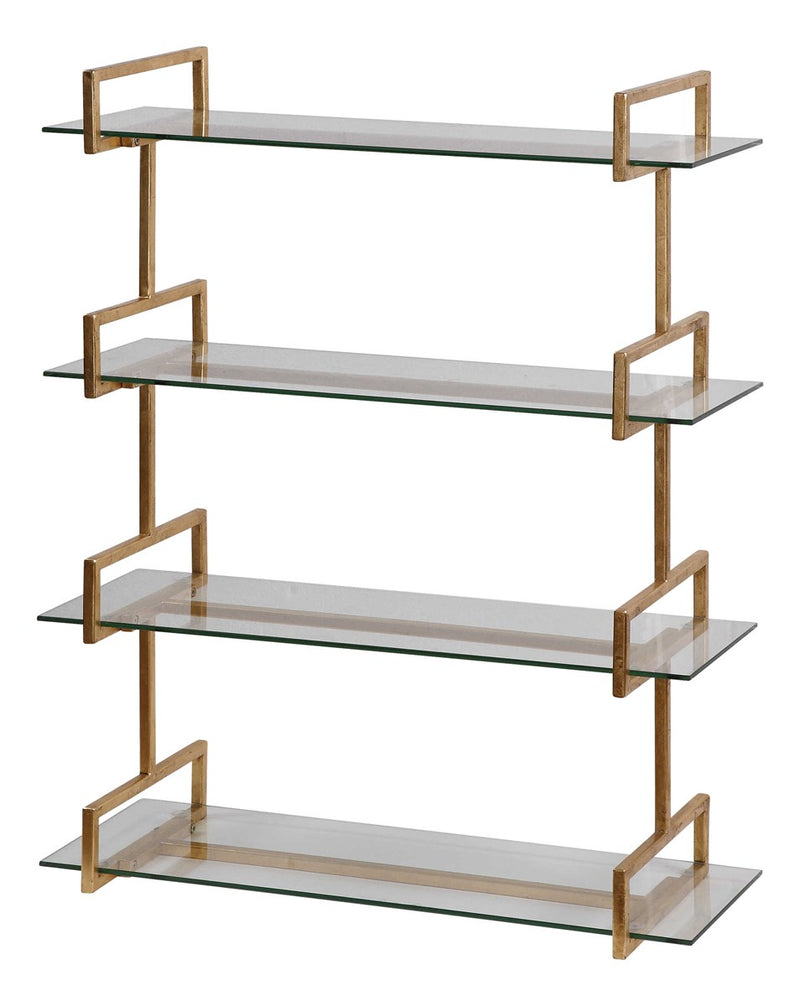 Auley Gold Iron Wall Shelf