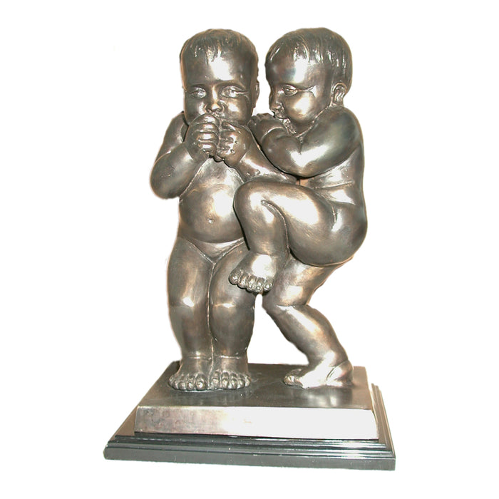 Bronze Laughing Babies Sculpture