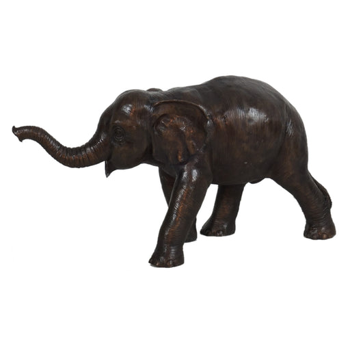 Bronze Baby Elephant Sculpture- Side View