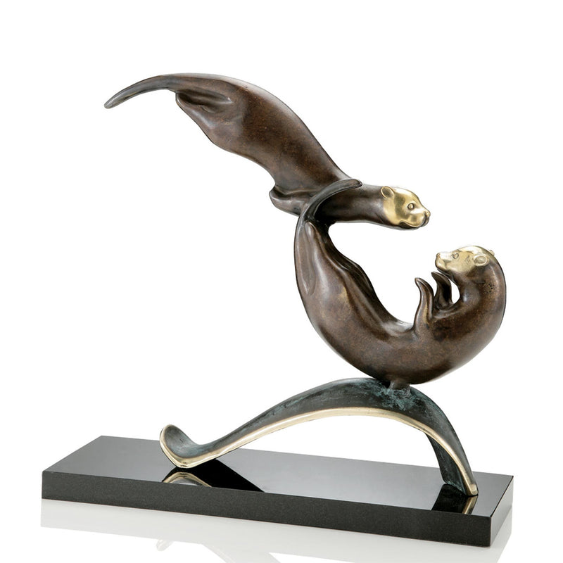 Balancing Act Otters Sculpture by San Pacific International/SPI Home