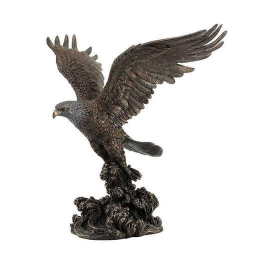 Bald Eagle Catching Fish Statue