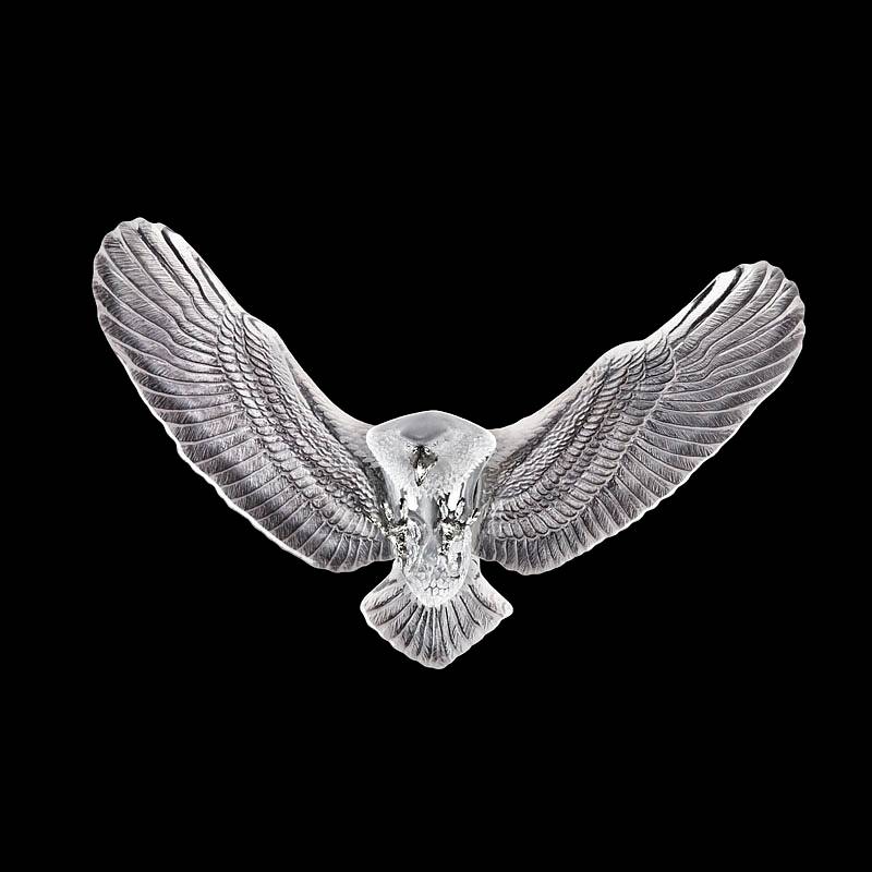 Bald Eagle Crystal Wall Sculpture by Mats Jonasson