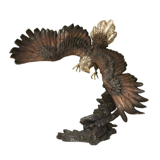 Bald Eagle In Flight Garden Sculpture