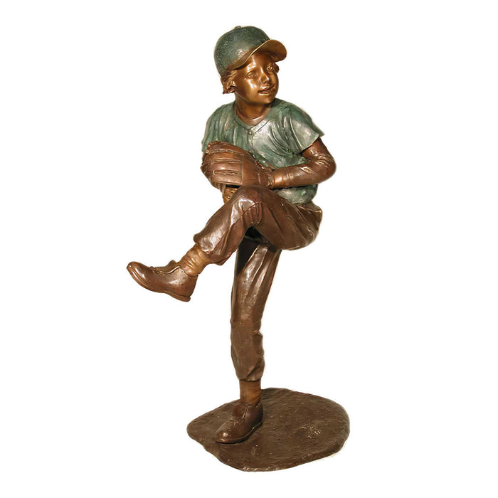 Baseball Player Outdoor Bronze Statue