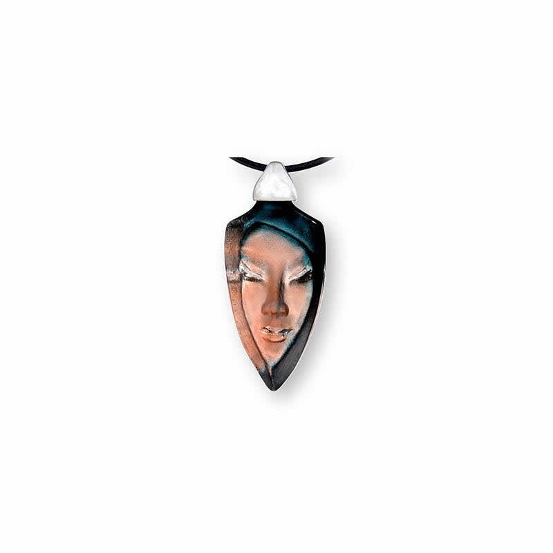 Batzeba Crystal Necklace, Blue/Gray by Mats Jonasson