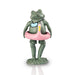 Beach Buddy Frog with Pink Flamingo Pool Float Garden Statue by SPI Home