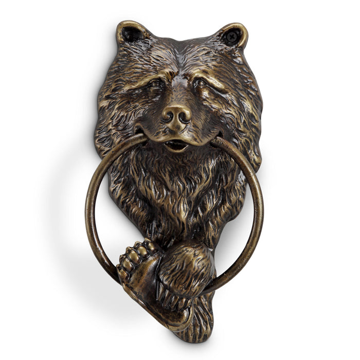 Bear Head Doorknocker-Aluminum by San Pacific International/SPI Home