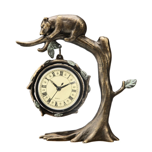 Bear on Tree Table Clock by San Pacific International/SPI Home