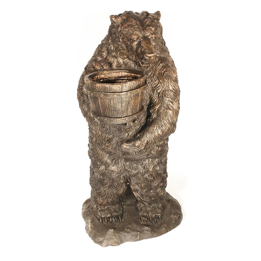 Bear with Basket Bronze Sculpture