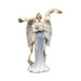 Beautiful Angel Holding Dove Sculpture, Blue