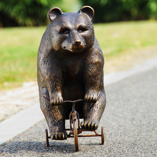 Big Bear on Little Tricycle Garden Sculpture by San Pacific International/SPI Home