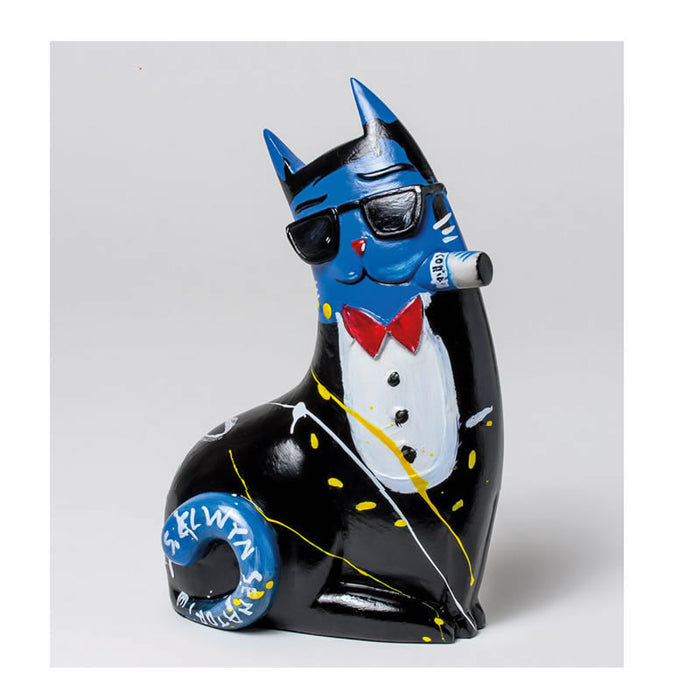 Big City Cat Blue Frank Statue