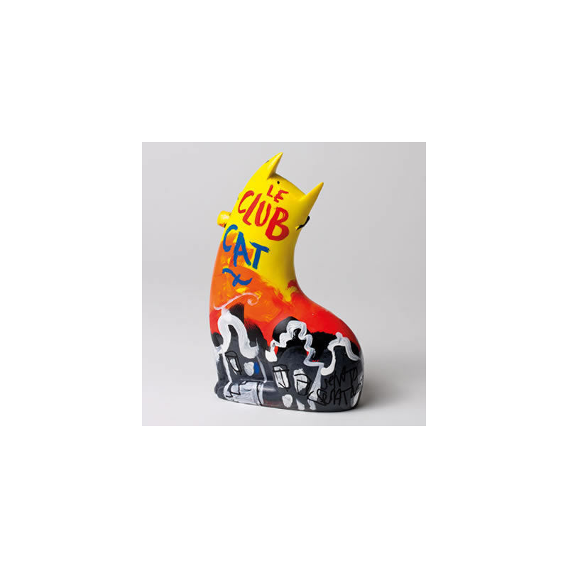 Big City Cat Yellow Bruno Statue by Veronese Design
