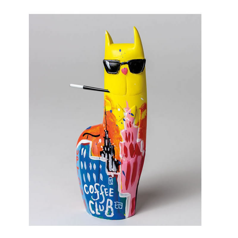 Big City Cat Yellow Gianni Statue