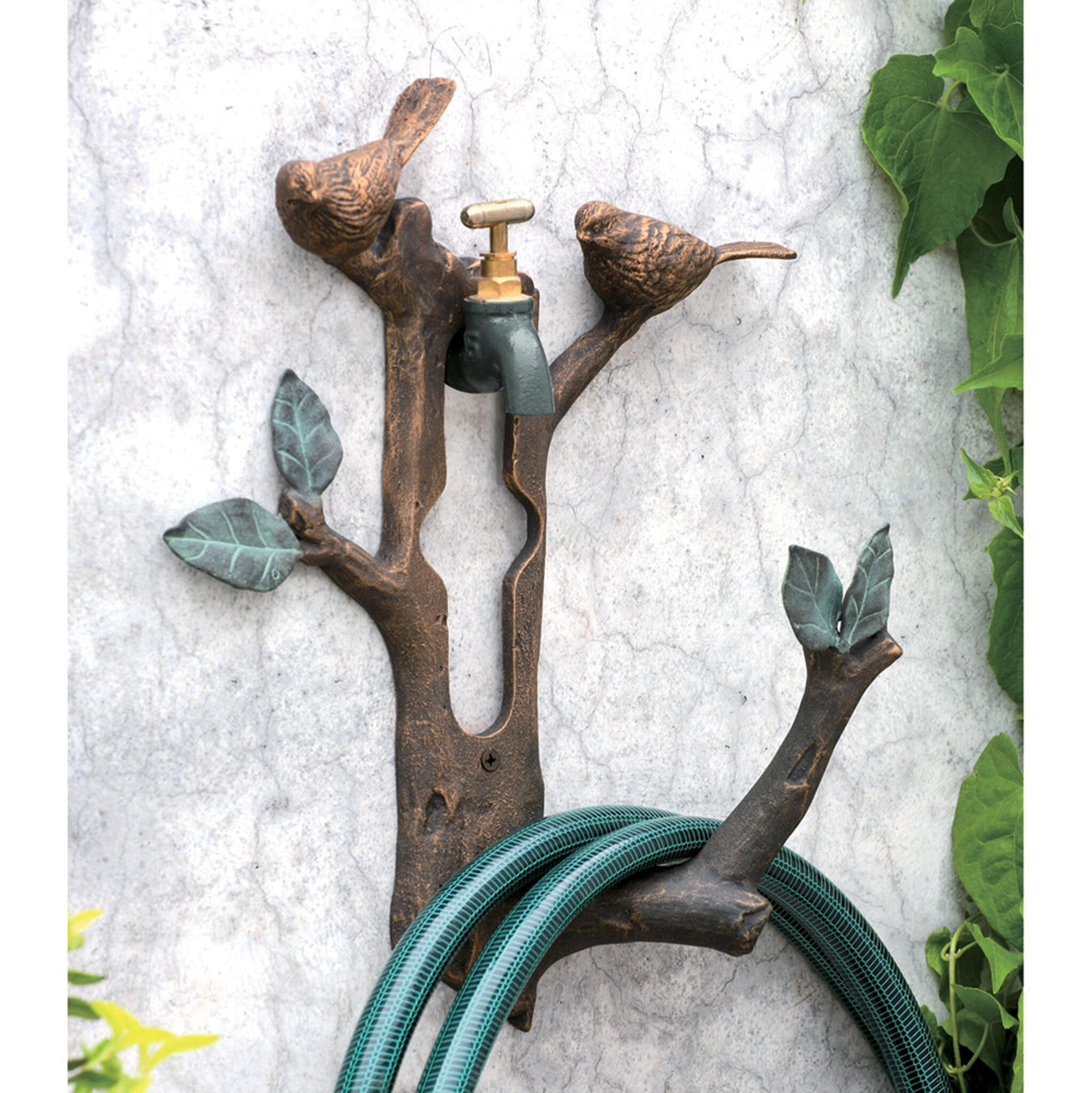 Cast Iron Sun Face Decorative Wall Mounted Hanging Garden Hose Holder  Bronze - Bronze, One Size - Ralphs