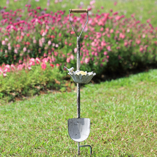 Bird and Flower Bloom Shovel Birdfeeder on Stake by San Pacific International/SPI Home