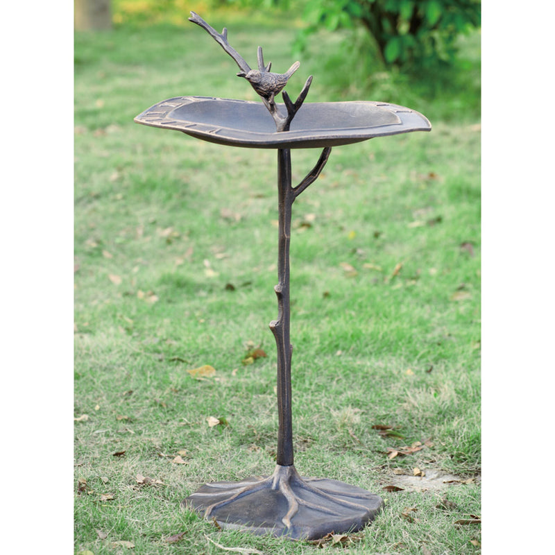 Bird on Branch Sundial Birdbath by San Pacific International/SPI Home